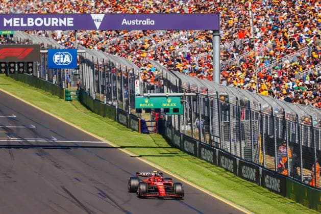 March 24, 2024, Melbourne, Victoria, Australia: MELBOURNE, AUSTRALIA - MARCH 24: Carlos Sainz of Spain and Scuderia Ferrari on his way to winning the 2024 Australian Grand Prix at Albert Park in Melbourne, Australia Melbourne Australia - ZUMAp121 20240324_zsp_p121_035 Copyright: xChrisxPutnamx
