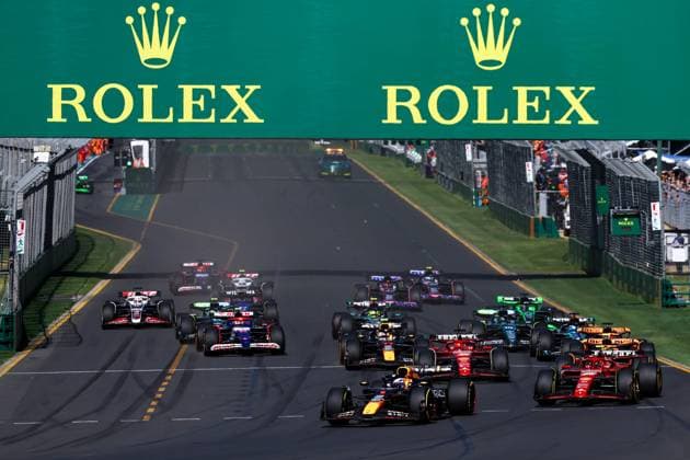 (240324) -- MELBOURNE, March 24, 2024 -- Drivers compete during the Australian Formula One Grand Prix at Albert Park in Melbourne, Australia, March 24, 2024. (Photo by Xinhua) (SP) AUSTRALIA-MELBOURNE-F1-GRAND PRIX 2024 QianxJun 