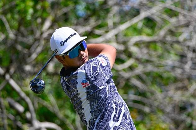 PALM HARBOR, FL - MARCH 23: Ryo Hisatsune (JPN) watches his tee shot on 7 during Rd3 of the Valspar Championship at Innisbrook Resort - Copperhead, on March 23, 2024, in Palm Harbor, Florida. (Photo by Ken Murray Icon Sportswire) GOLF: MAR 23 PGA, Golf Herren Valspar Championship EDITORIAL USE ONLY Icon2403230413