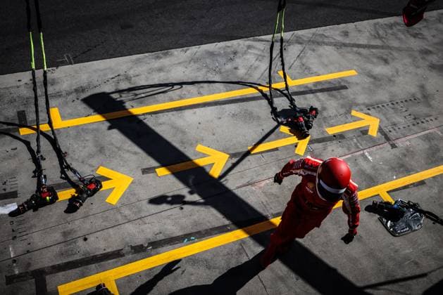 March 24, 2024, Melbourne, Victoria, Australia: MELBOURNE, AUSTRALIA - MARCH 24: Scuderia Ferrari pit crew before winning the 2024 Australian Grand Prix at Albert Park in Melbourne, Australia Melbourne Australia - ZUMAp121 20240324_zsp_p121_081 Copyright: xChrisxPutnamx