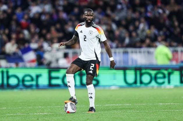 Fussball, UEFA Länderspiel Saison 2023 24 Freundschaftsspiel Frankreich - Deutschland 23.03.2024, Groupama Stadium Lyon Antonio Rüdiger (Deutschland, 2) Lyon Groupama Stadium Frankreich