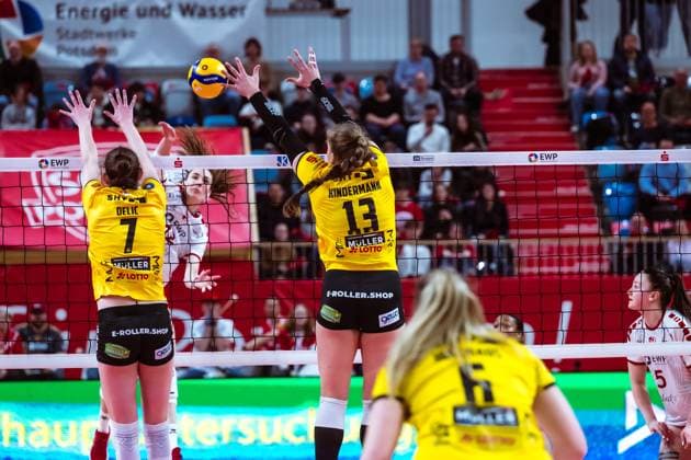 VBL Volleyball-Bundesliga; SC Potsdam - VfB Suhl LOTTO Thüringen; PlayOffs, 24.03.2024 VBL Volleyball-Bundesliga; SC Potsdam - VfB Suhl LOTTO Thüringen; 24.03.2024 Copyright: xBEAUTIFULxSPORTS NicolxMarschallx