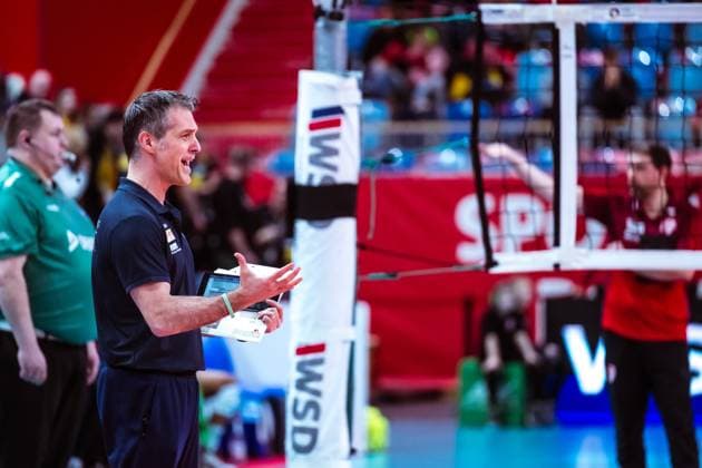 VBL Volleyball-Bundesliga; SC Potsdam - VfB Suhl LOTTO Thüringen; PlayOffs, 24.03.2024 VBL Volleyball-Bundesliga; SC Potsdam - VfB Suhl LOTTO Thüringen; 24.03.2024 Copyright: xBEAUTIFULxSPORTS NicolxMarschallx