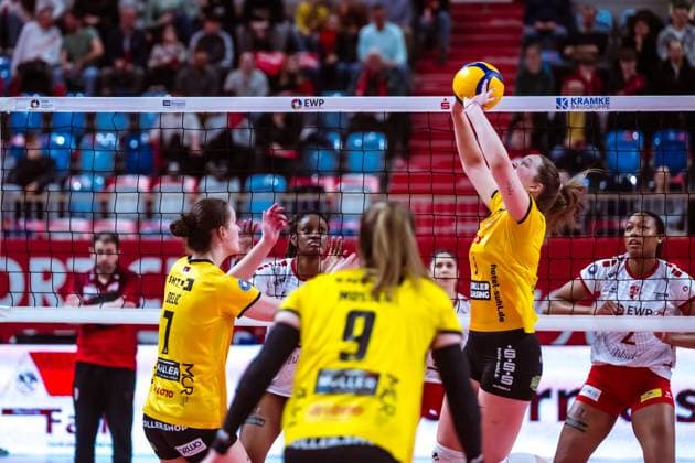 VBL Volleyball-Bundesliga; SC Potsdam - VfB Suhl LOTTO Thüringen; PlayOffs, 24.03.2024 VBL Volleyball-Bundesliga; SC Potsdam - VfB Suhl LOTTO Thüringen; 24.03.2024 Copyright: xBEAUTIFULxSPORTS NicolxMarschallx