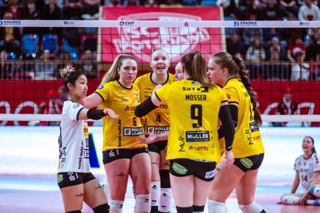 VBL Volleyball-Bundesliga; SC Potsdam - VfB Suhl LOTTO Thüringen; PlayOffs, 24.03.2024 VBL Volleyball-Bundesliga; SC Potsdam - VfB Suhl LOTTO Thüringen; 24.03.2024 Copyright: xBEAUTIFULxSPORTS NicolxMarschallx