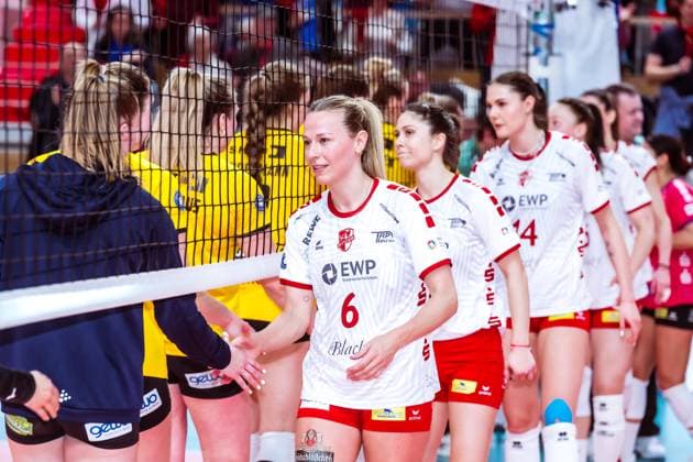 VBL Volleyball-Bundesliga; SC Potsdam - VfB Suhl LOTTO Thüringen; PlayOffs, 24.03.2024 VBL Volleyball-Bundesliga; SC Potsdam - VfB Suhl LOTTO Thüringen; 24.03.2024 Copyright: xBEAUTIFULxSPORTS NicolxMarschallx