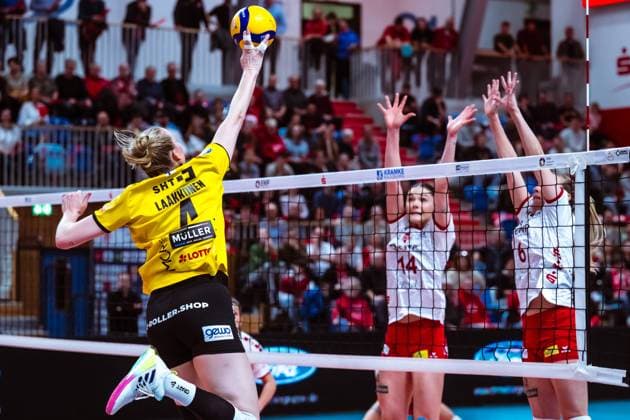 VBL Volleyball-Bundesliga; SC Potsdam - VfB Suhl LOTTO Thüringen; PlayOffs, 24.03.2024 VBL Volleyball-Bundesliga; SC Potsdam - VfB Suhl LOTTO Thüringen; 24.03.2024 Copyright: xBEAUTIFULxSPORTS NicolxMarschallx