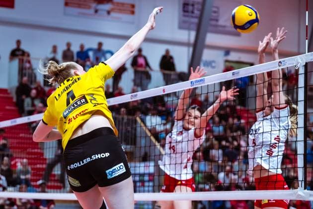 VBL Volleyball-Bundesliga; SC Potsdam - VfB Suhl LOTTO Thüringen; PlayOffs, 24.03.2024 VBL Volleyball-Bundesliga; SC Potsdam - VfB Suhl LOTTO Thüringen; 24.03.2024 Copyright: xBEAUTIFULxSPORTS NicolxMarschallx