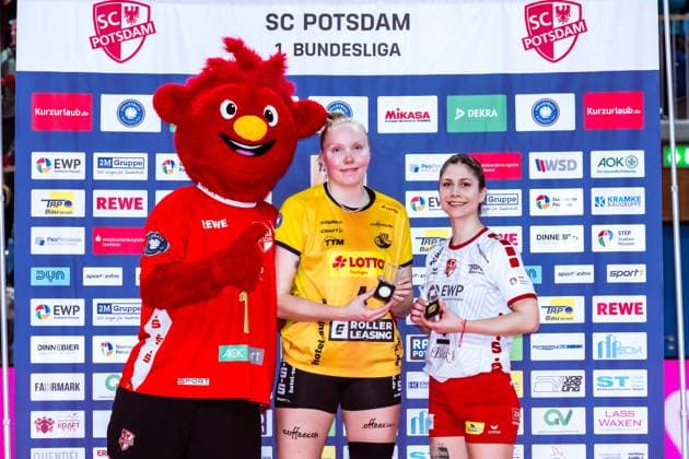 VBL Volleyball-Bundesliga; SC Potsdam - VfB Suhl LOTTO Thüringen; PlayOffs, 24.03.2024 VBL Volleyball-Bundesliga; SC Potsdam - VfB Suhl LOTTO Thüringen; 24.03.2024 Copyright: xBEAUTIFULxSPORTS NicolxMarschallx