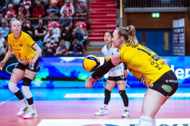 VBL Volleyball-Bundesliga; SC Potsdam - VfB Suhl LOTTO Thüringen; PlayOffs, 24.03.2024 VBL Volleyball-Bundesliga; SC Potsdam - VfB Suhl LOTTO Thüringen; 24.03.2024 Copyright: xBEAUTIFULxSPORTS NicolxMarschallx