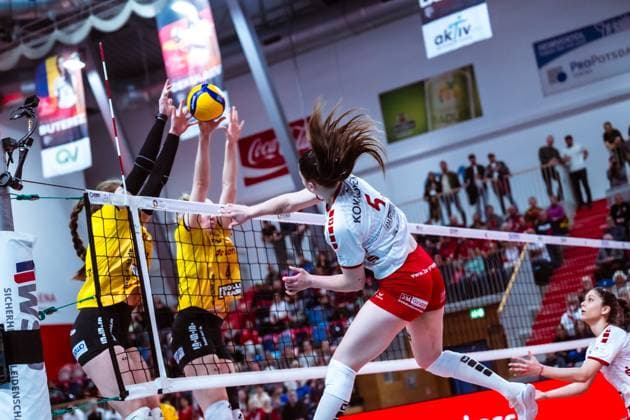 VBL Volleyball-Bundesliga; SC Potsdam - VfB Suhl LOTTO Thüringen; PlayOffs, 24.03.2024 VBL Volleyball-Bundesliga; SC Potsdam - VfB Suhl LOTTO Thüringen; 24.03.2024 Copyright: xBEAUTIFULxSPORTS NicolxMarschallx