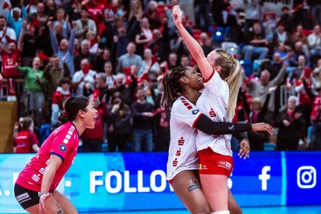 VBL Volleyball-Bundesliga; SC Potsdam - VfB Suhl LOTTO Thüringen; PlayOffs, 24.03.2024 VBL Volleyball-Bundesliga; SC Potsdam - VfB Suhl LOTTO Thüringen; 24.03.2024 Copyright: xBEAUTIFULxSPORTS NicolxMarschallx