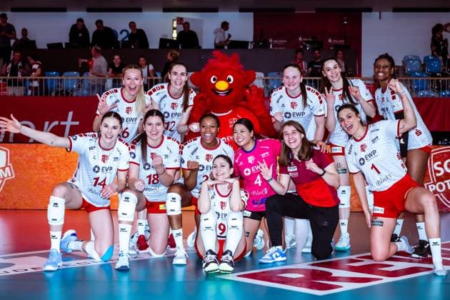 VBL Volleyball-Bundesliga; SC Potsdam - VfB Suhl LOTTO Thüringen; PlayOffs, 24.03.2024 VBL Volleyball-Bundesliga; SC Potsdam - VfB Suhl LOTTO Thüringen; 24.03.2024 Copyright: xBEAUTIFULxSPORTS NicolxMarschallx