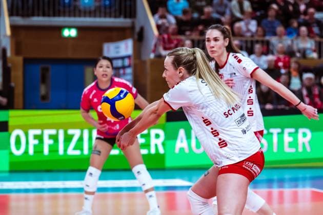 VBL Volleyball-Bundesliga; SC Potsdam - VfB Suhl LOTTO Thüringen; PlayOffs, 24.03.2024 VBL Volleyball-Bundesliga; SC Potsdam - VfB Suhl LOTTO Thüringen; 24.03.2024 Copyright: xBEAUTIFULxSPORTS NicolxMarschallx
