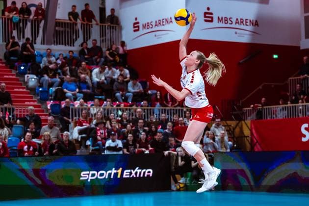 VBL Volleyball-Bundesliga; SC Potsdam - VfB Suhl LOTTO Thüringen; PlayOffs, 24.03.2024 VBL Volleyball-Bundesliga; SC Potsdam - VfB Suhl LOTTO Thüringen; 24.03.2024 Copyright: xBEAUTIFULxSPORTS NicolxMarschallx
