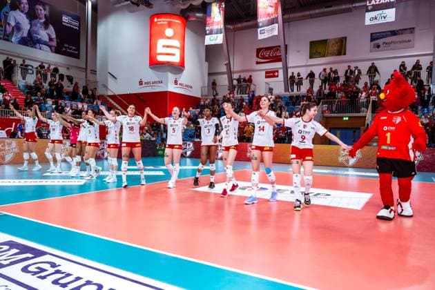 VBL Volleyball-Bundesliga; SC Potsdam - VfB Suhl LOTTO Thüringen; PlayOffs, 24.03.2024 VBL Volleyball-Bundesliga; SC Potsdam - VfB Suhl LOTTO Thüringen; 24.03.2024 Copyright: xBEAUTIFULxSPORTS NicolxMarschallx