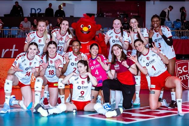 Sport Bilder des Tages VBL Volleyball-Bundesliga; SC Potsdam - VfB Suhl LOTTO Thüringen; PlayOffs, 24.03.2024 VBL Volleyball-Bundesliga; SC Potsdam - VfB Suhl LOTTO Thüringen; 24.03.2024 Copyright: xBEAUTIFULxSPORTS NicolxMarschallx