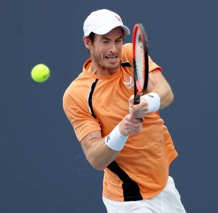 March 24, 2024, Miami Gardens, Florida, United States Of America: MIAMI GARDENS, FLORIDA - MARCH 24: Tomas Machac of the Czech Republic defeats Andy Murray of Great Britain on Day 9 of the Miami Open at Hard Rock Stadium on March 24, 2024 in Miami Gardens, Florida....People: Tomas Machac Miami Gardens United States Of America - ZUMAs214 20240324_ada_s214_089 Copyright: xSMGx