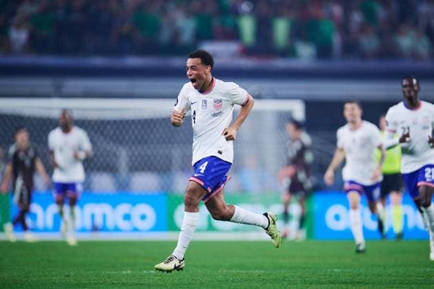RECORD DATE NOT STATED CONCACAF NATIONS LEAGUE 2023-2024 Mexico vs United States - Final Tyler Adams celebrate this goal 0-1 of United States during the Final match between Mexico (Mexican national team, Nationalteam and United States as part of the 2024 Concacaf Nations League, at AT-T Stadium, Arlington, Texas, on March 24, 2024. ARLINGTON TEXAS UNITED STATES  Copyright: xJorgexMartinezx 20240324201032_CNL_24_FINAL_MEX_USA_ADAMS245