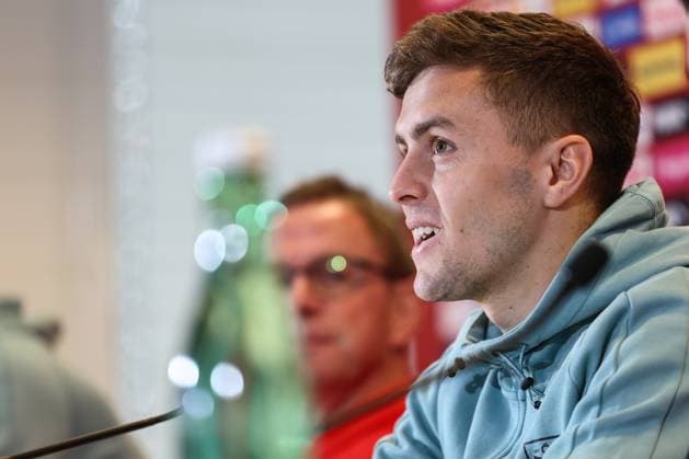 SOCCER - AUT vs TUR, test match VIENNA,AUSTRIA,25.MAR.24 - SOCCER - OEFB International Friendly, Länderspiel, Nationalmannschaft match, Austria vs Turkey, preview, press conference, PK, Pressekonferenz Team AUT. Image shows Christoph Baumgartner (AUT).  GEPAxpictures xArminxRauthner