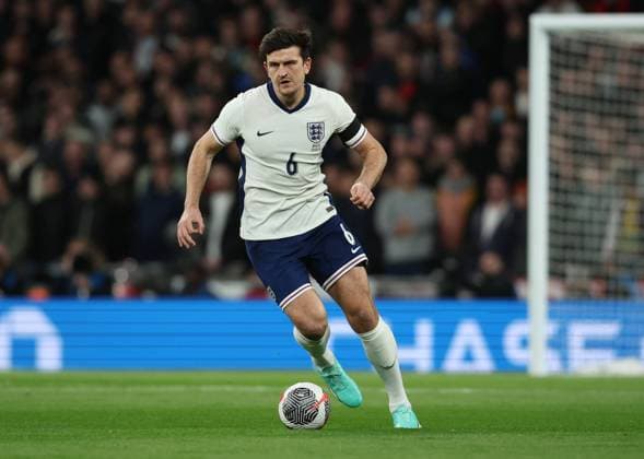 England v Brazil - International Friendly, Länderspiel, Nationalmannschaft Harry Maguire of England on the ball during the international friendly match between England and Brazil at Wembley Stadium on March 23, 2024 in London, England. London Wembley Stadium England United Kingdom Copyright: xEdxSykes Sportsphoto APLx 13970218