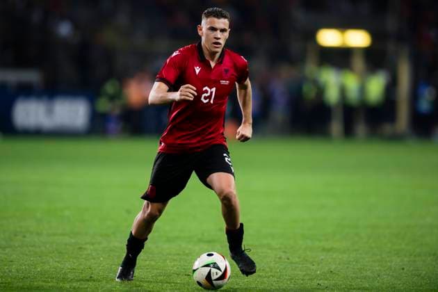 Albania v Chile - International Friendly, Länderspiel, Nationalmannschaft Kristjan Asllani of Albania in action during the international friendly football match between Albania and Chile. Parma Italy Copyright: xNicolòxCampox