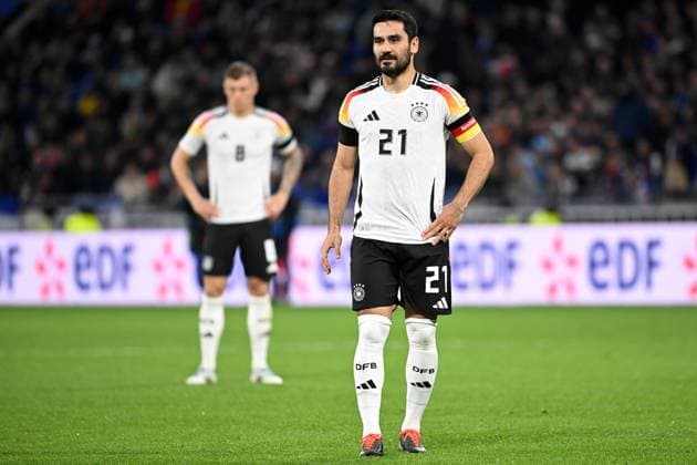 Lyon, Groupama Stadium, 23.03.24, GER, Herren, Laenderspiel, Frankreich-Deutschland Bild: Ilkay GUENDOGAN (Deutschland) Only for editorial use! UEFA regulations prohibit any use of photographs as image sequences and or quasi-video. Auvergne-Rhone-Alpes Frankreich