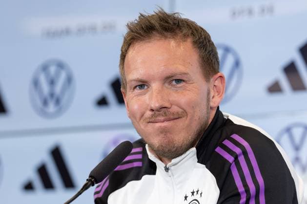 DFB - Pressekonferenz und Abschlusstraining der Nationalmannschaft Bundestrainer Julian Nagelsmann (Deutschland). Pressekonferenz und Abschlusstraining vor dem Länderspiel zwischen Deutschland und der Niederlande auf dem DFB-Campus in Frankfurt am Main am 25. März 2024., Frankfurt am Main Hessen Deutschland DFB-Campus