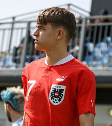 SOCCER - UEFA U19 EURO quali, AUT vs ESP WIENER NEUSTADT,AUSTRIA,26.MAR.24 - SOCCER - UEFA European Under-19 Championship 2024, qualification, OEFB international match, Länderspiel, Nationalmannschaft Austria vs Spain. Image shows David Puczka (AUT).  GEPAxpictures xAvnixRetkoceri