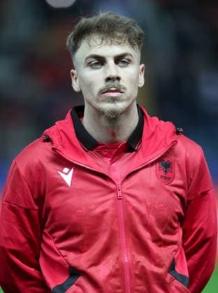PARMA, ITALY - MARCH 22: Taulant Seferi of Albania looks on ,during the International Friendly, L?nderspiel, Nationalmannschaft match between Albania and Chile at Ennio Tardini Stadium on March 22, 2024 in Parma, Italy. SPO 