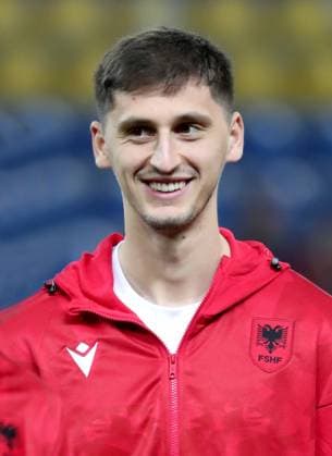 PARMA, ITALY - MARCH 22: Marash Kumbulla of Albania looks on ,during the International Friendly, L?nderspiel, Nationalmannschaft match between Albania and Chile at Ennio Tardini Stadium on March 22, 2024 in Parma, Italy. SPO 