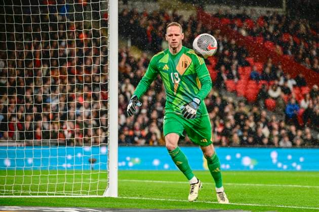 England v Belgium Friendly Match WEMBLEY LONDON, UNITED KINGDOM - MARCH 26 : Sels Matz goalkeeper of Belgium during the friendly game match between England and Belgium in preparation of the UEFA EURO, EM, Europameisterschaft,Fussball 2024 tournament on March 26, 2024 in Wembley London, United Kingdom, 26 03 2024 Wembley London United Kingdom  Copyright: xPeterxDexVoechtx