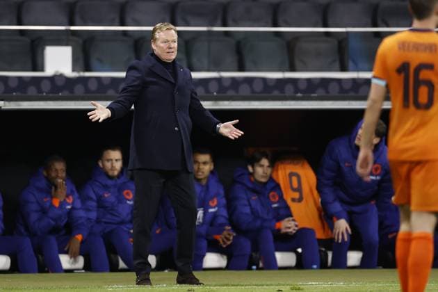 FRANKFURT - Holland coach Ronald Koeman during the friendly Interland match between Germany and the Netherlands at the Deutsche Bank Park stadium on March 26, 2024 in Frankfurt, Germany. ANP MAURICE VAN STEEN International Friendly, Länderspiel, Nationalmannschaft 2023 2024 xVIxANPxSportx xxANPxIVx 494604760 originalFilename: 494604760.jpg