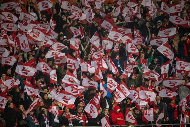 SOCCER - AUT vs TUR, test match VIENNA,AUSTRIA,26.MAR.24 - SOCCER - OEFB International Friendly, Länderspiel, Nationalmannschaft match, Austria vs Turkey. Image shows fans of AUT.  GEPAxpictures xPhilippxBrem