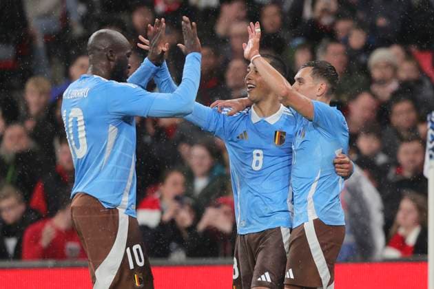 England v Belgium International Friendly, Länderspiel, Nationalmannschaft Youri Tielemans of Belgium celebrates scoring his side?s 2nd goal during the International Friendly match at Wembley Stadium, London Copyright: xPaulxChestertonx FIL-19882-0019 UK Newspapers OUT