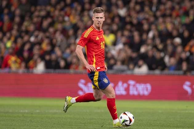 Dani Olmo of Spain during the Spain vs Brazil game at the Estadio Bernabeu in Madrid, Spain (Richard Callis SPP)  Copyright: xRichardxCallis SPPx spp-en-RiCa-rcallis260324-3713