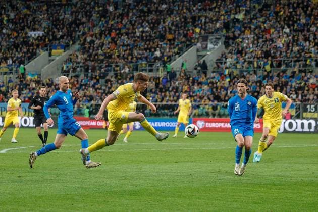 Bilder des Jahres 2024, Sport 03 März Sport Themen der Woche KW13 March 26, 2024, Wroclaw, Wroclaw, Poland: A Euro 2024 qualifying match between Ukraine and Iceland took place in Wroclaw at the Tarczynski Arena. in PIC: .Georgly Sudakov Wroclaw Poland - ZUMAz123 20240326_zip_z123_124 Copyright: xKrzysztofxZatyckix