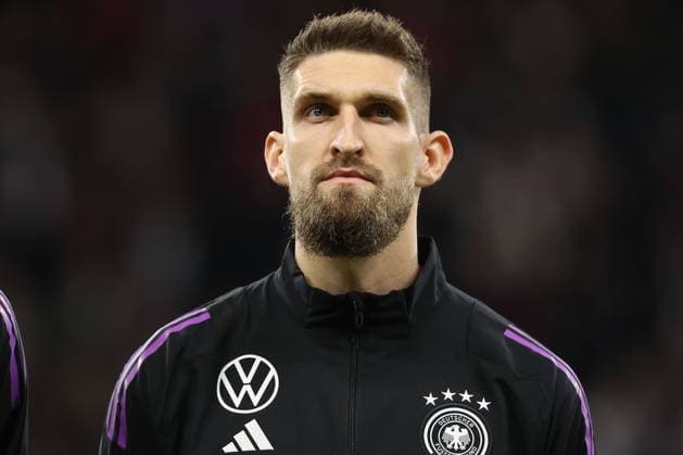Frankfurt am Main, 26.03.2024 xjfx Deutsche Bank Park UEFA 2024 Friendly Matches Germany - Netherlands v.l., line-up, Robert Andrich (Deutschland) (DFL DFB REGULATIONS PROHIBIT ANY USE OF PHOTOGRAPHS as IMAGE SEQUENCES and or QUASI-VIDEO) Copyright: JoaquimxFerreira