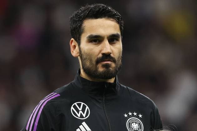 Frankfurt am Main, 26.03.2024 xjfx Deutsche Bank Park UEFA 2024 Friendly Matches Germany - Netherlands v.l., line-up, Ilkay Gündogan (Deutschland) (DFL DFB REGULATIONS PROHIBIT ANY USE OF PHOTOGRAPHS as IMAGE SEQUENCES and or QUASI-VIDEO) Copyright: JoaquimxFerreira