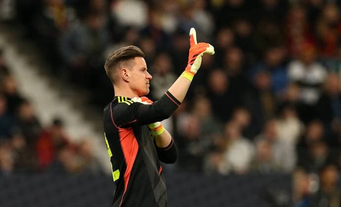 26.03.2024, Fussball, Länderspiel, Testspiel 2023 24, Deutschland - Niederlande, im Deutsche-Bank-Park Frankfurt am Main. Torwart Marc-Andre ter Stegen (Deutschland)