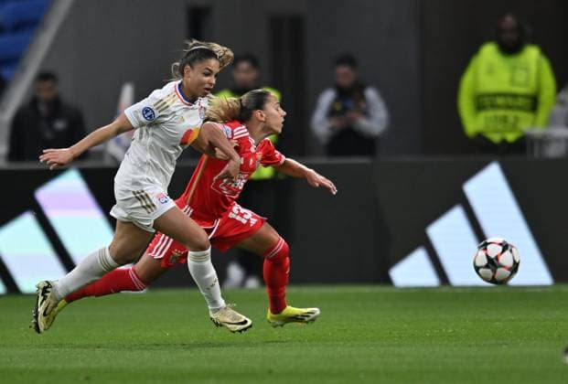 Delphine Cascarino (lyon) FOOTBALL: Olympique Lyonnais FÃ minines vs Benfica Lisbonne - 1 4 de finale Ligue des Champions FÃ minine - 27 03 2024 FredericChambert Panoramic 