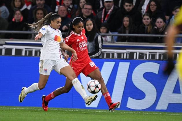 Delphine Cascarino (lyon) FOOTBALL: Olympique Lyonnais FÃ minines vs Benfica Lisbonne - 1 4 de finale Ligue des Champions FÃ minine - 27 03 2024 FredericChambert Panoramic 