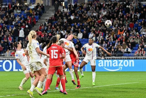 Vanessa Gilles (lyon) FOOTBALL: Olympique Lyonnais FÂŽminines vs Benfica Lisbonne - 1 4 de finale Ligue des Champions FÂŽminine - 27 03 2024 FredericChambert Panoramic 