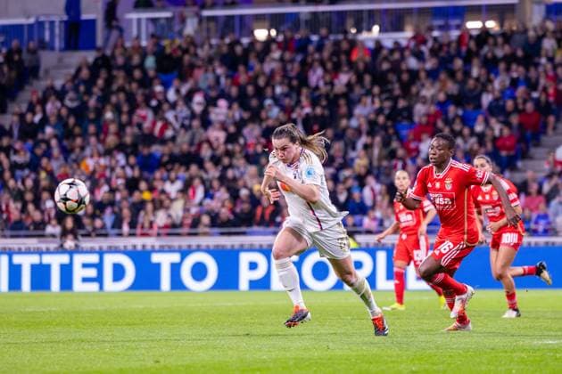 Lyon, France Vanessa Gilles (21 Olympique Lyonnais) in action during the UEFA Womens Champions League game between Olympique Lyonnais and SL Benfica at Groupama Stadium in Lyon, France. (Pauline Figuet SPP) Copyright: xPaulinexFiguetx xSPPx spp-en-PaFiSp-PF_OLvSLB574