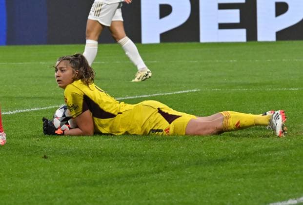 Lena Pauels (benfica) FOOTBALL: Olympique Lyonnais FÃ minines vs Benfica Lisbonne - 1 4 de finale Ligue des Champions FÃ minine - 27 03 2024 FredericChambert Panoramic 