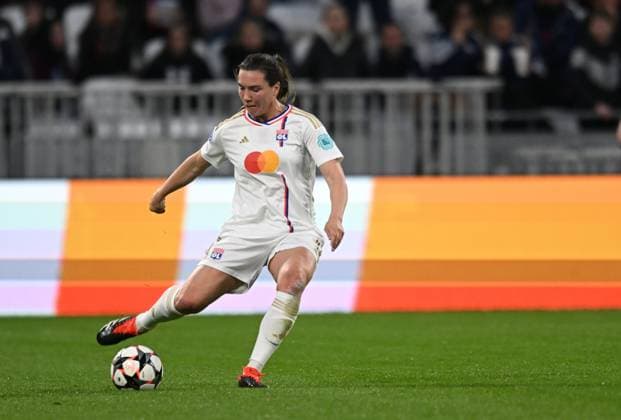 Vanessa Gilles (lyon) FOOTBALL: Olympique Lyonnais FÃ minines vs Benfica Lisbonne - 1 4 de finale Ligue des Champions FÃ minine - 27 03 2024 FredericChambert Panoramic 