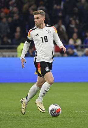 23.03.2024, xjrdrx, Fussball Länderspiel, Frankreich - Deutschland emspor, v.l. Maximilian Mittelstädt (Deutsche Fussball Nationalmannschaft DFB) FREISTELLER (DFL DFB REGULATIONS PROHIBIT ANY USE OF PHOTOGRAPHS as IMAGE SEQUENCES and or QUASI-VIDEO) Lyon