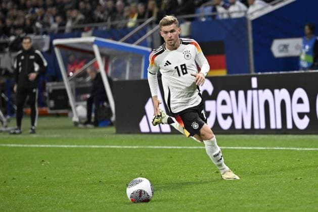23.03.2024, xjrdrx, Fussball Länderspiel, Frankreich - Deutschland emspor, v.l. Maximilian Mittelstädt (Deutsche Fussball Nationalmannschaft DFB) FREISTELLER (DFL DFB REGULATIONS PROHIBIT ANY USE OF PHOTOGRAPHS as IMAGE SEQUENCES and or QUASI-VIDEO) Lyon