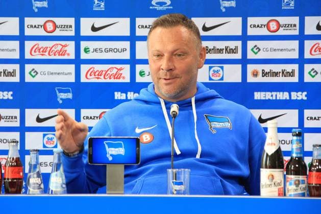 DEU, DFL, 2. FBL Hertha BSC, PK, 28.03.2024, Sportforum, Berlin, DEU, DFL, 2. FBL Hertha BSC, PK, im Bild Cheftrainer Pal Dardai (Hertha BSC Berlin) DFL - regulations prohibit any use of Photographs as image sequences and or quasi-video Foto: Juergen Engler nordphoto GmbH