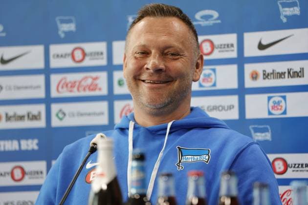 Cheftrainer Pál Dárdai , Hertha BSC, Deutschland, Berlin, Sportpark, GER, 2.FBL, Hertha BSC, Saison 2023 24, Pressekonferenz vor dem Heimspiel gegen den 1. FC Nürnberg